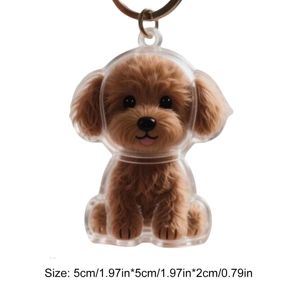 Dogs Hair Storage Pendant Cute Keychain Bag Pendant Couple Car Key Chains Jewelry Souvenir Collection Gift Decor Dog Accessories