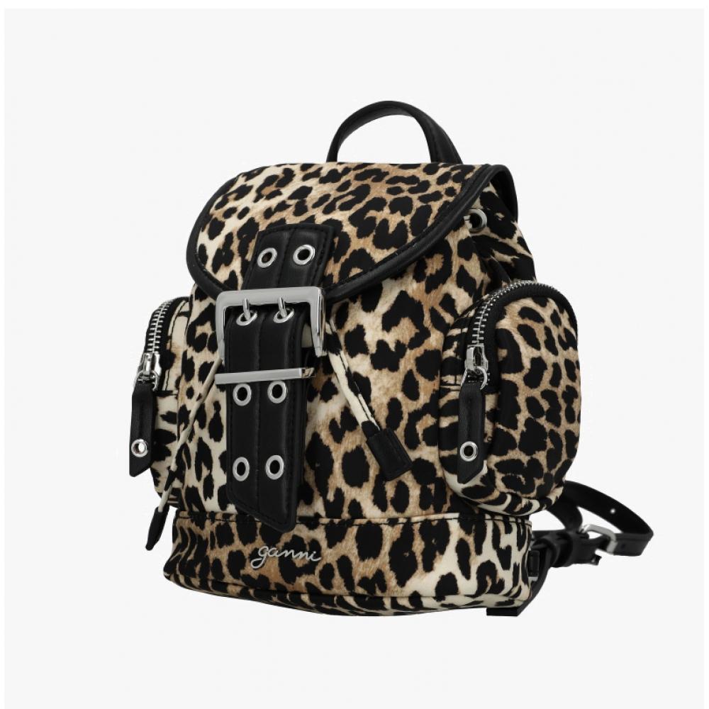 Ganni Nano Rucksack Leo-Print B2010008