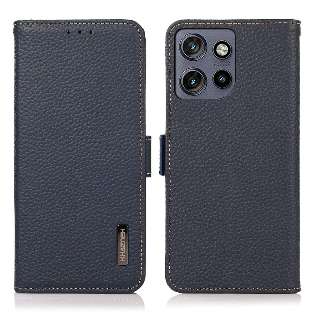 KHAZNEH For Motorola Edge 50 Neo 5G/Moto S50 5G/Thinkphone 25 5G Phone Case Genuine Cow Leather Cover RFID Blocking