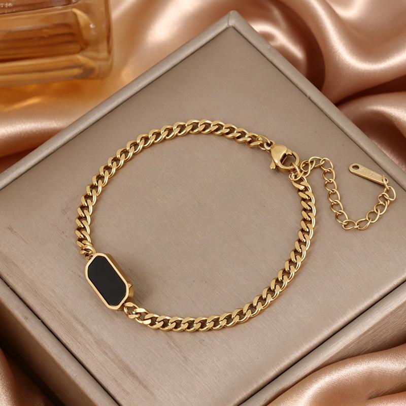 18K Gold Plated Titanium Steel Bracelet - Colorfast, Stylish, and Versatile Stainless Steel Jewelry