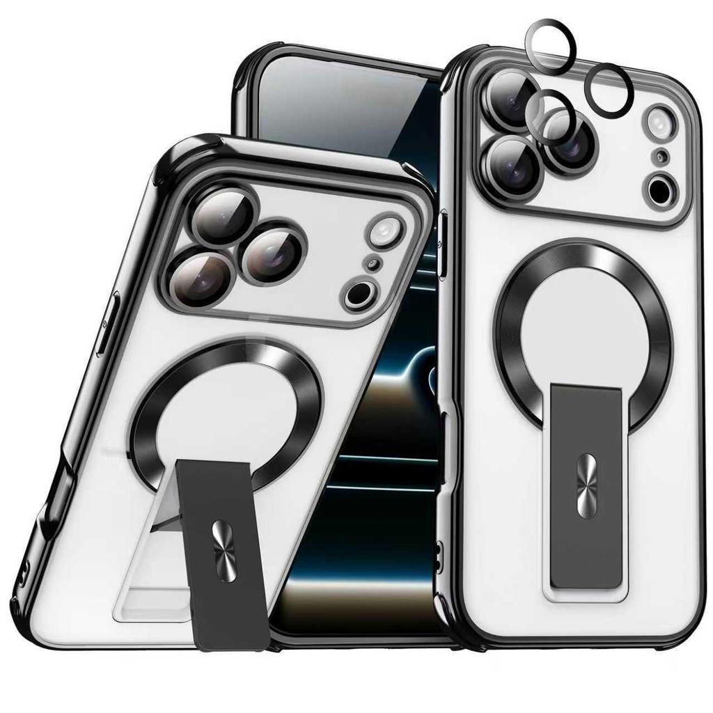 Electroplated Magnetic Bracket for iPhone 17 Pro - New Anti-Fall Protective Case for Apple 11