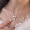 Bowknot Pendant Necklace Exquisite Clavicle Chain Fashion Elegant Necklace for Women Temperament Collar Chains Charm Jewelry