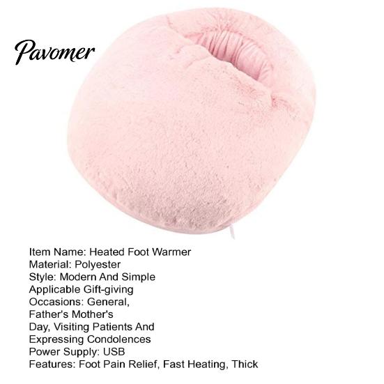 Washable Foot Warmer USB Heated Electric Soft Thick Plush Slippers Women Heating Pad Men Pain Soreness Relief Fast Cover