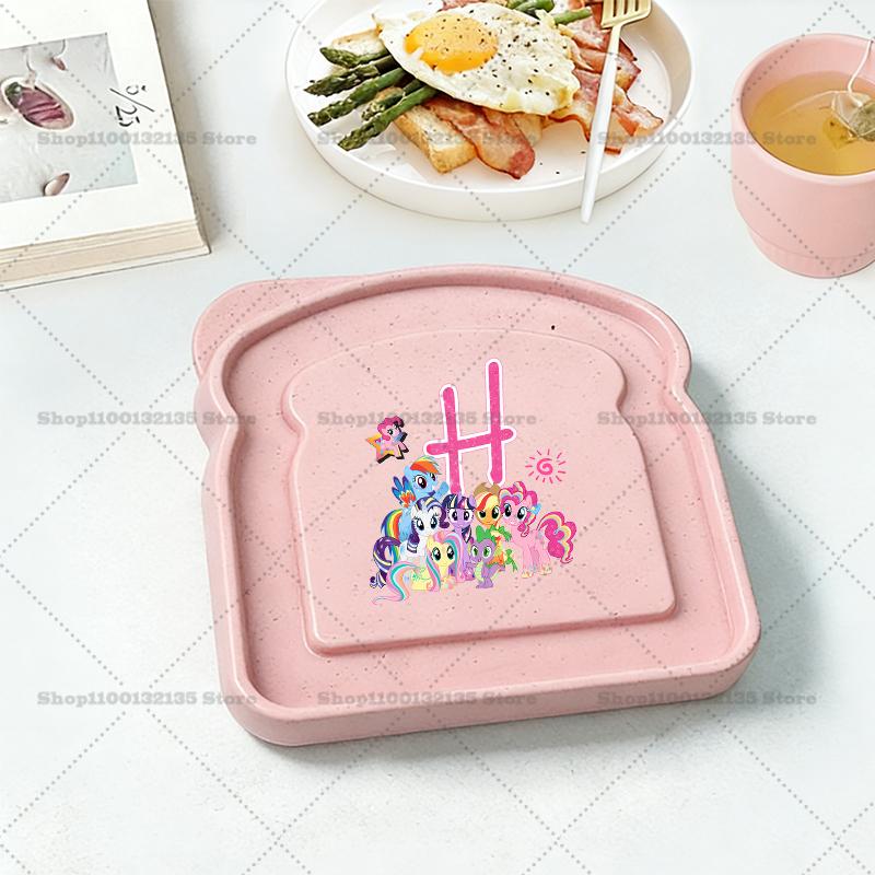 My Little Pony Sandwich Containers Lunch Box Reusable Toast Shaped Storage Box with Lid Office School Portable Food Container