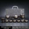 Purple Sand Kung Fu Tea Set Tea Art Tea Making Teapot Tea Cup Set Engraved Bamboo Pattern Chinese Style Tea Tray