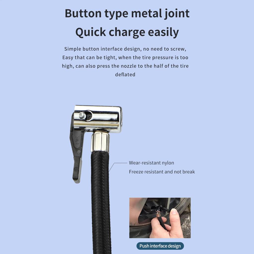 Air Pump For Car Tires Portable Auto Shut Off Automotive Inflation Tool Air Pump For Auto For Motorcycles Bikes Bicycle