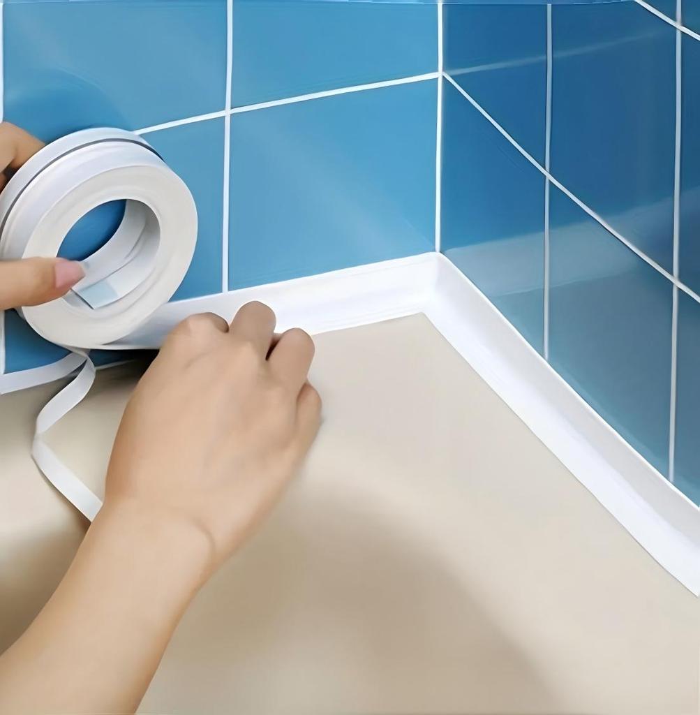 1 Roll Waterproof Mold Proof Toilet Sealing Strip - Self-Adhesive Strong Adhesion | Kitchen/Bathroom Waterproof Sealing Tape