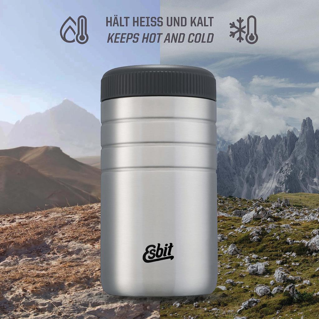 Esbit Outdoor Camping Insulated Food Jug Majoris Silver 550ml ESFJS550TLS
