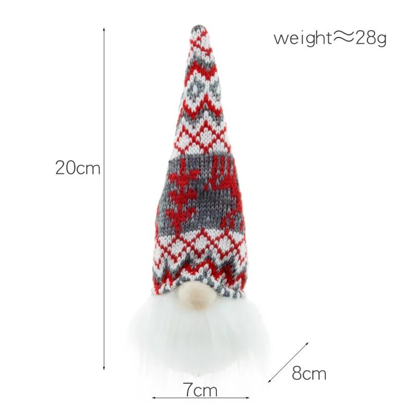 Christmas Decorations Night Light Forest Old Man with Light Gnome Doll Pendant Luminous Christmas Tree Pendant