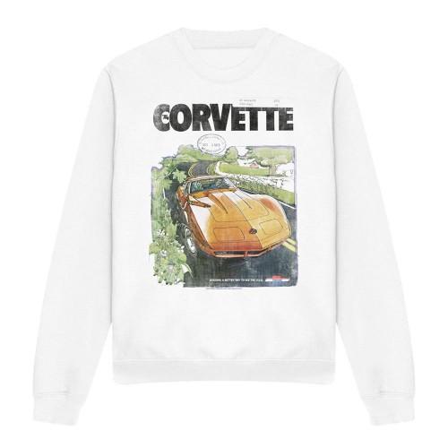 Chevrolet Unisex Erwachsene Corvette Poster Vintage Sweatshirt