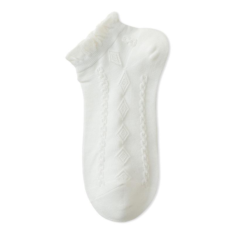 Acheng Home Women s Cotton Short Socks - Breathable, Sweat-Absorbing, Seamless, Versatile for Spring/Summer One Size