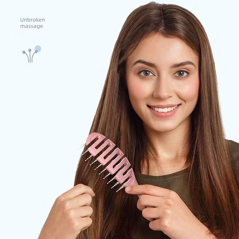 ABS Degradable Vented Hair Brush Dual-use Hollow Out Comb New Detangling Brush  For Wet Dry Hair