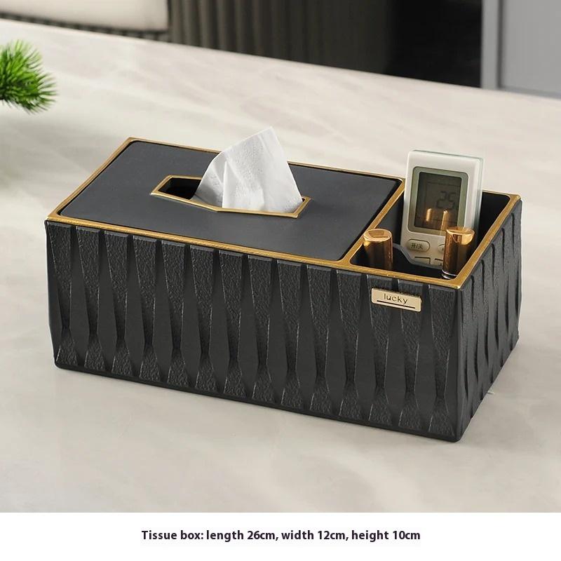 Household simple living room light luxury creative office fly ash ashtray tissue box desktop decoration storage accessories