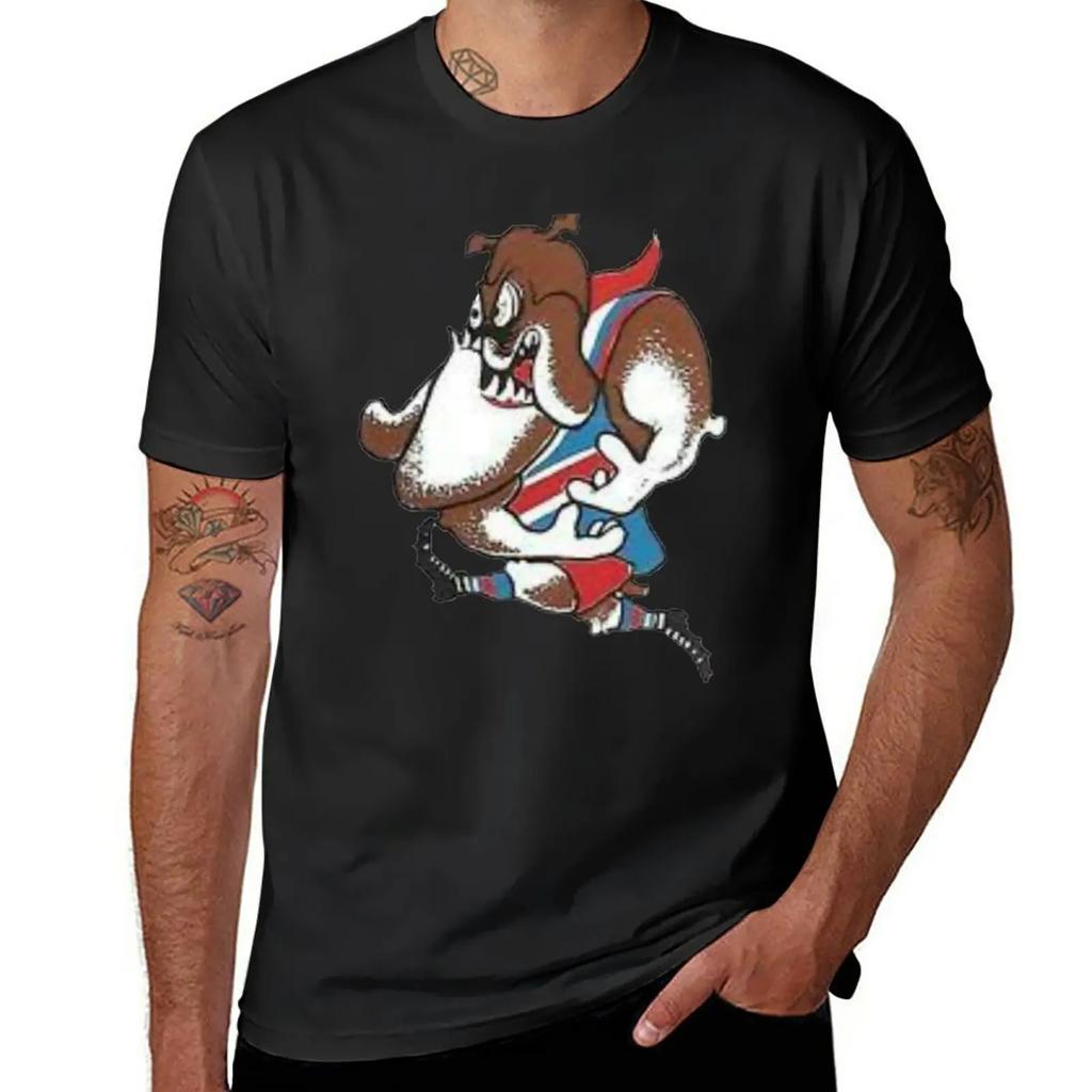 Western Bulldogs Retro - Footscray FC T-Shirt Graphics Korean Fashion Plain Sweat Oversized T Shirt Men