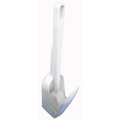 Ohe Toilet Brush, White, Approx. 37cm H x 8cm W x 9.3cm D, Includes Thrift Case, Flocked