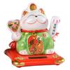 Solar Automatic Waving Lucky Cat Vivid and Lovely Home Desktop Ornament for Women Men Home Office Decor