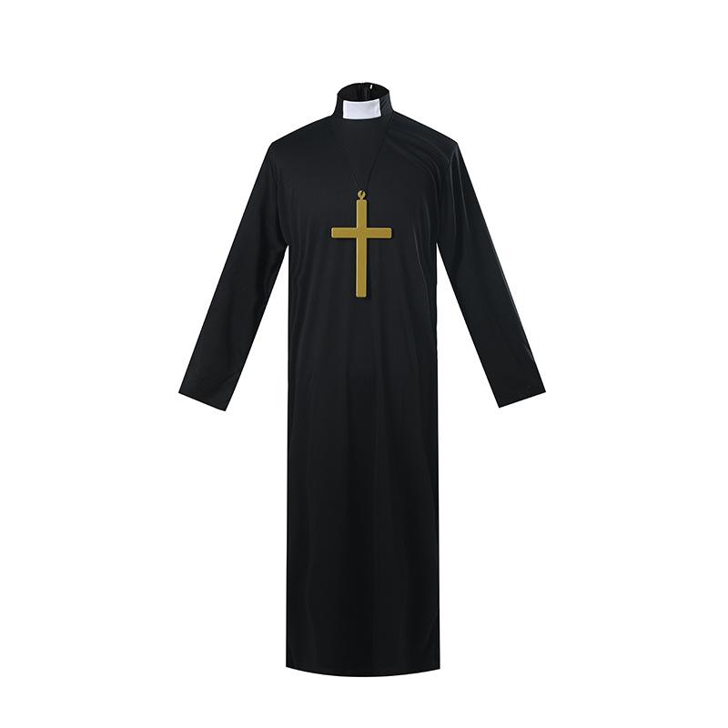 Adult Priest Nun Robe Halloween Missionary Virgin Mary Cosplay Religious Costume