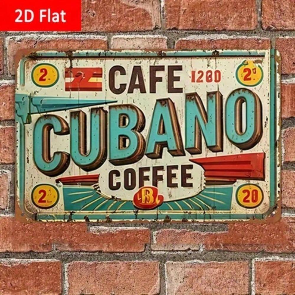 Metal Coffee Wall Sign 2D Kitchen Bar Decor
