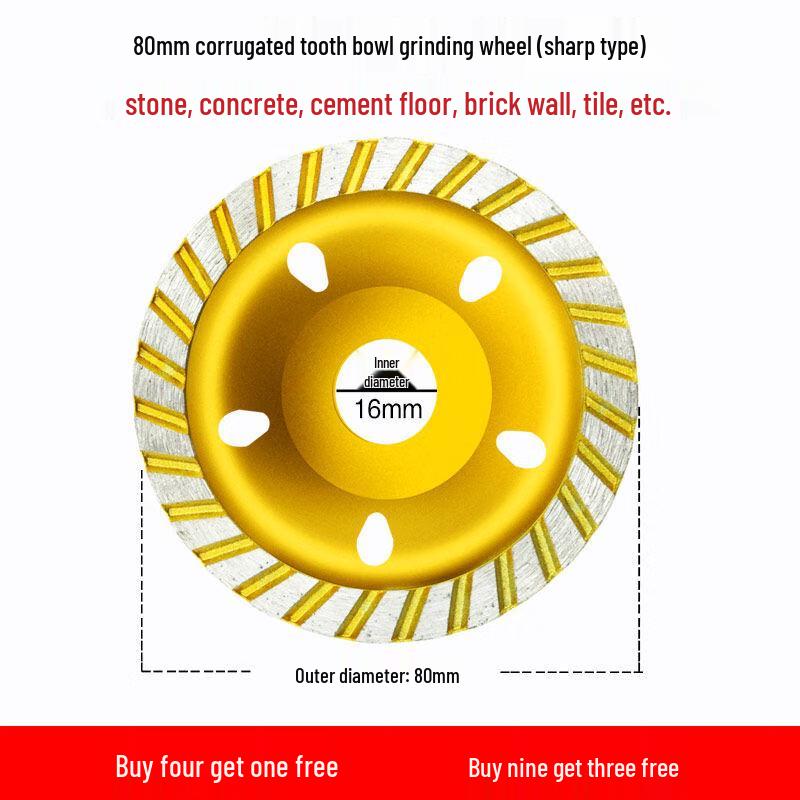Jundingying 80mm Wavy Angle Grinder Disc
