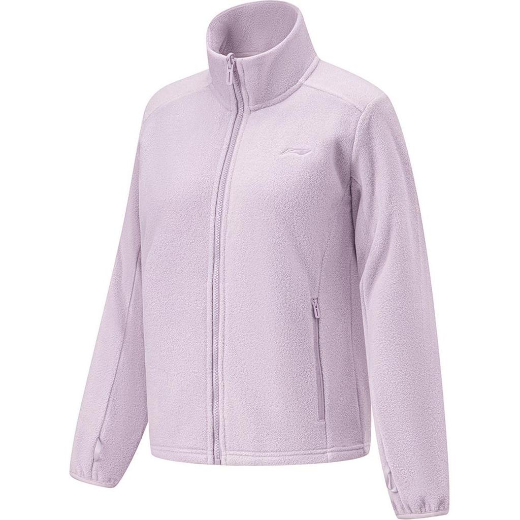 Li Ning Fitness Series Solid Color Loose Three-In-One Windbreaker Women Outerwear Silk-Purple AWBT020-2