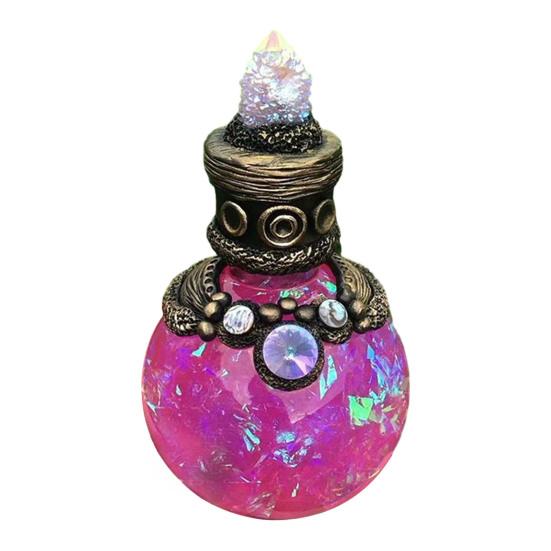 Magic Potion Bottle Mermaid Aura Perfume Bottle Vintage Resin Quartz Gemstone Wishing Bottle Handmade Gift for Her Girlfriend Wife