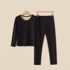 Koala Fleece Women's Extra Thick Alpaca Wool Underwear Set - Fleece-Lined, Round Neck Warmwear for Middle-Aged and Elderly.