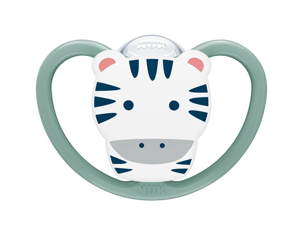 NUK Pacifier Space Disinfectant for OCNK10739873 (with Case) 18-24 Months/Zebra