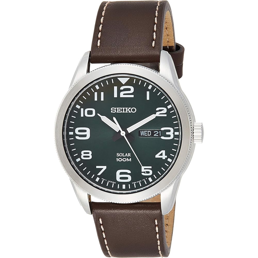 Seiko SNE473P1 Solar Quartz Men's Watch Overseas Model Stainless Steel 40mm