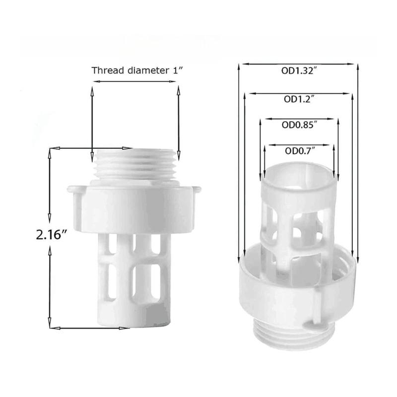 Zestaw 2 adapterów do odpływu basenowego, zatyczka odpływowa, złącze, łatwy montaż, adapter do węża ogrodowego, materiał ABS, do modelu 10184