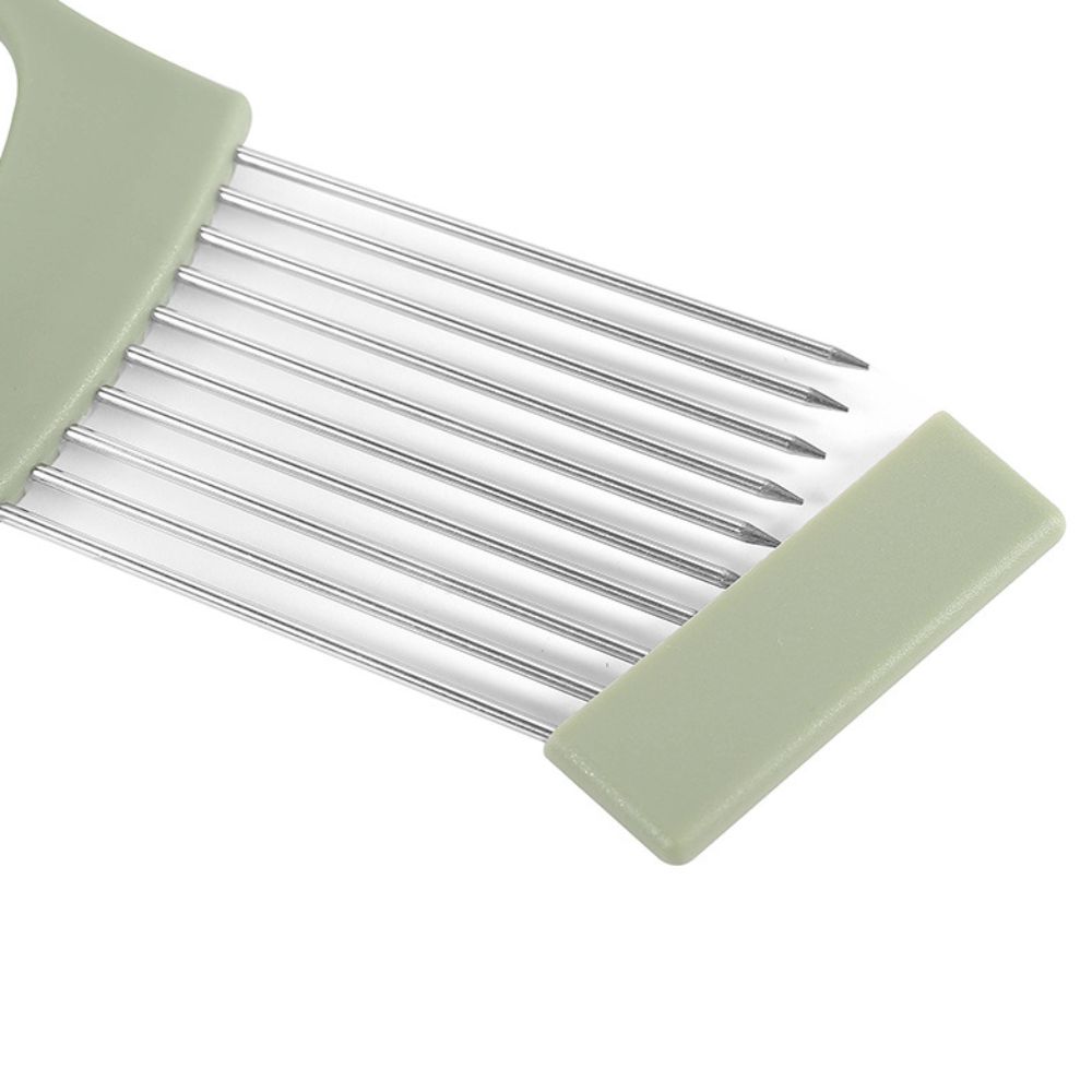 Stainless Steel Onion Slicer Holder Effortless Meat Tenderizer Needle  Kitchen Gadget