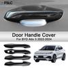 Cars Accessories Door Handle Cover For BYD Atto 3 -2024 Carbon Fiber Car Exterior Decoration Stickers Upgrade