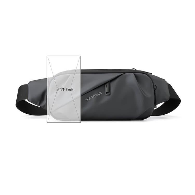 Men s Sports Fanny Pack Running Crossbody Breast Bag серый