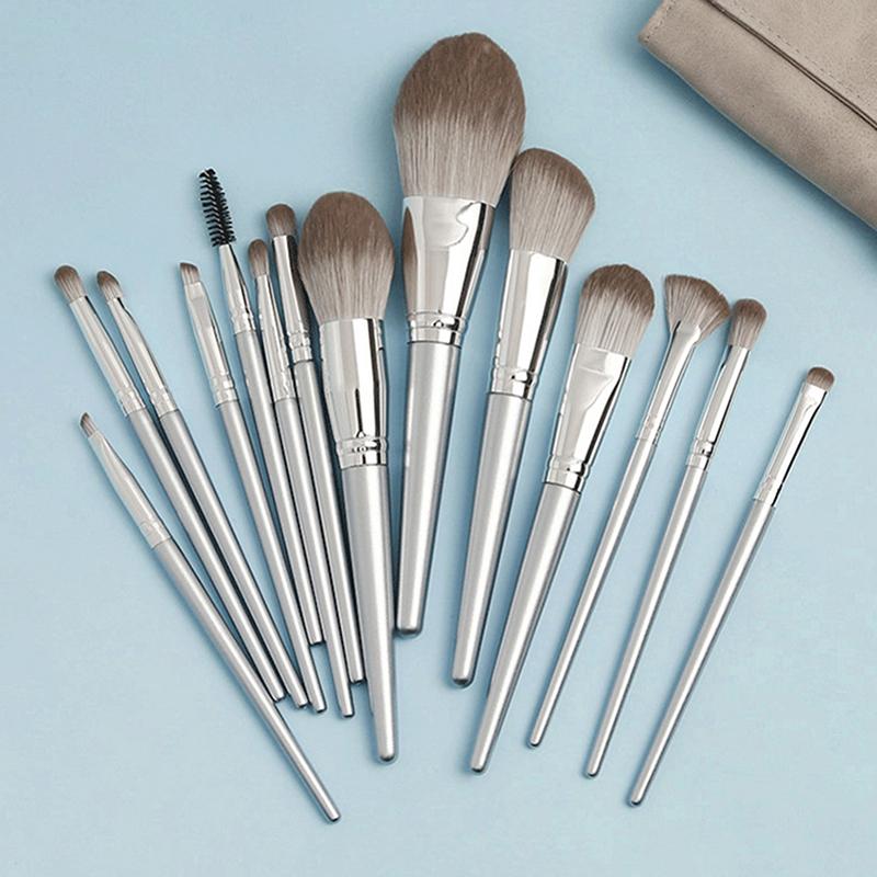 14 Delige Make-up Kwasten Zachte Set Gezicht Ogen Make-up Kwast Oogschaduw Kwast Wenkbrauw Highlight Lippen Kwast Multifunctioneel Beginner