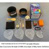 DS-101 Outdoor Camping Cookware Set: Includes Cookware, Utensils, Mini Stove, and Carabiner