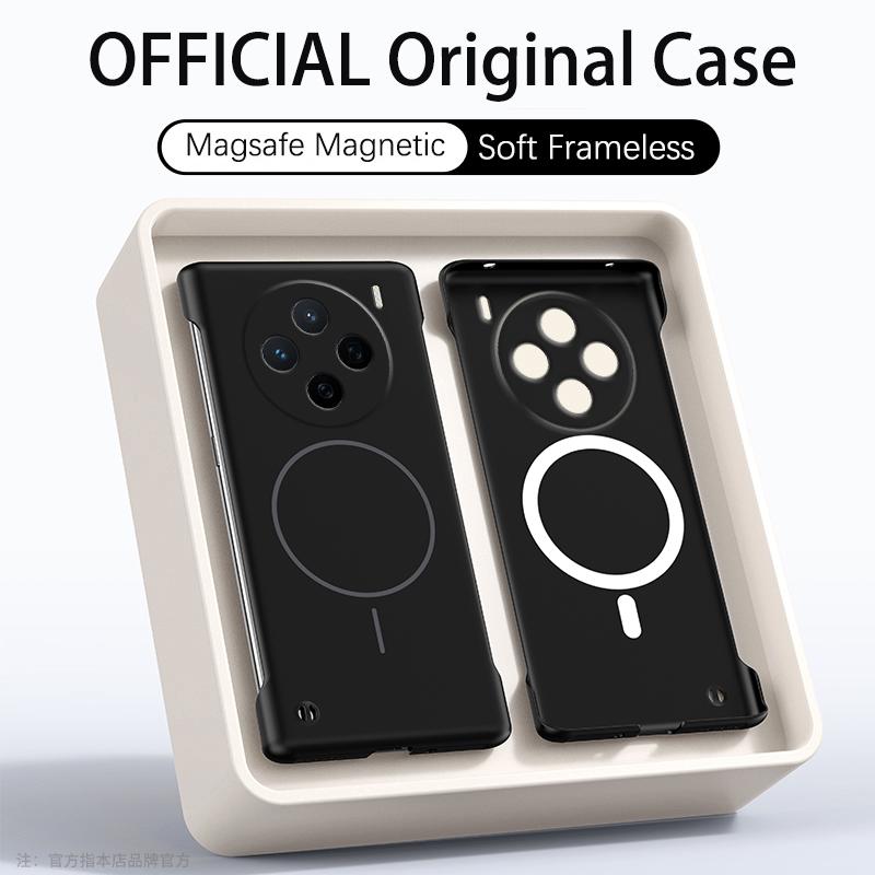 

Ультратонкий матовый безрамочный чехол из ПК для Magsafe Vivo X200 Pro Mini X200S X100S X100 Ultra Pro Магнитный противоударный чехол vivo X200 Pro mini чёрный