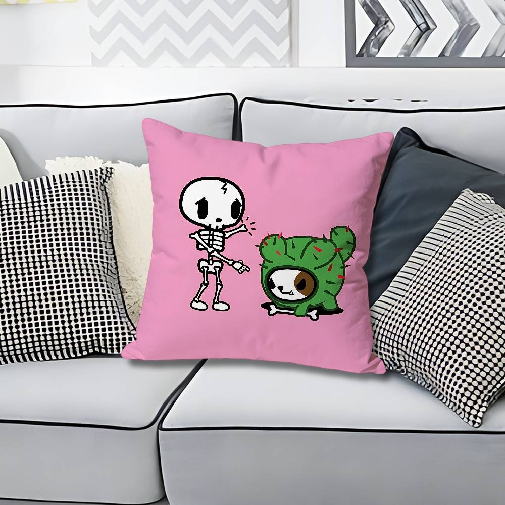 TTokidokiSS Girl Pillow Cases for Bedroom Living Room Sofa Home Decor Polyester Cushion Cover with Zipper