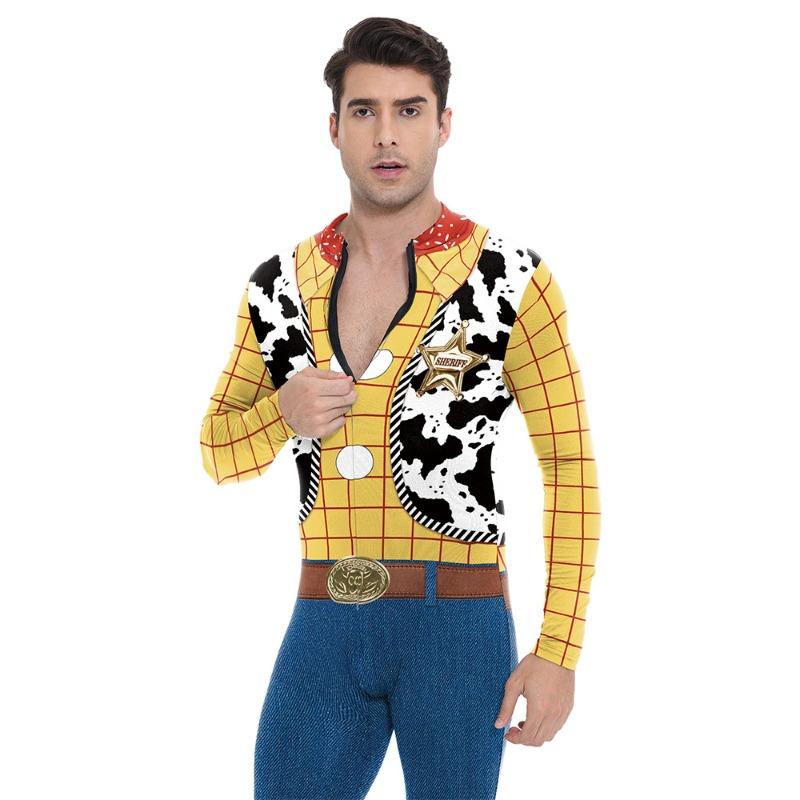 Men's Clothing Jumpsuit Halloween Body Digital Printing Jumpsuit Costume