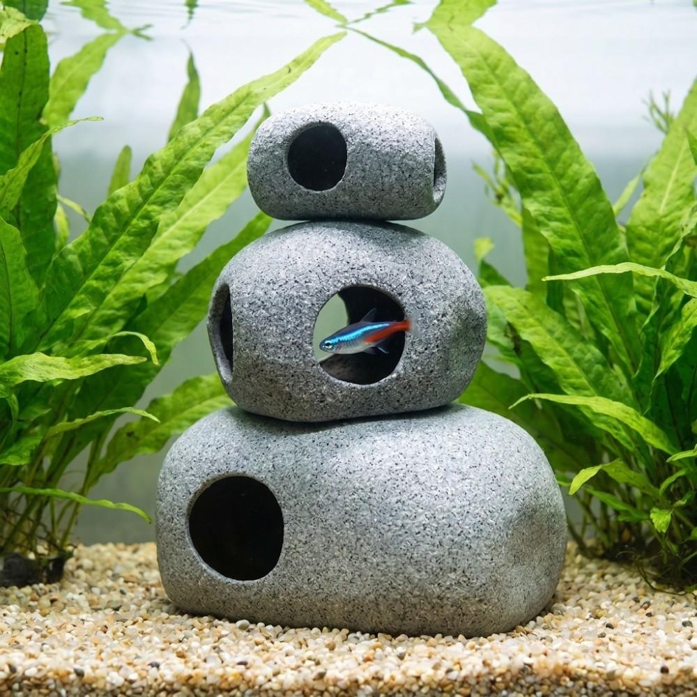 New Purple Clay Aquarium Hideaway Rock Natural Touch Simulation Crafts Fish Tank Cave Landscaping Decoration Aquarium Decoration