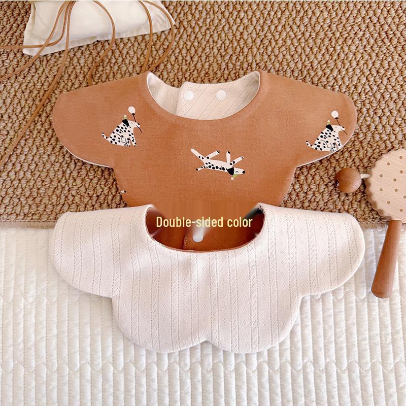 Koreanischer Stil Baumwolle Weich Wasserdicht Baby Sabberlätzchen, Doppelseitig, für 0-2 Jahre