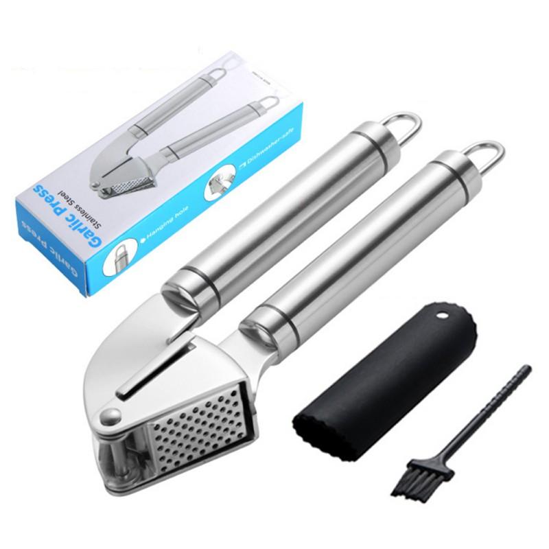 

Набор прессов для чеснока из нержавеющей стали с мясорубкой и дробилкой с силиконовым роликовым ножом для очистки от ржавчины 1 Set