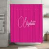 Customizable Monogram Name Shower Curtain Set Bright Bold Colors With Elegant Script Font For Bathroom Decor 180 Gsm Microfiber