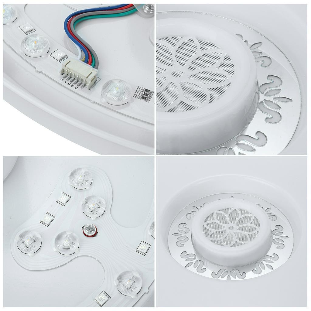 Smart  Led Ceiling Light With Remote Control Bluetooth Speaker Modern App Dimmable RGB Music Ceiling Lights for Bedroom Livingroom 34/40cm 220V