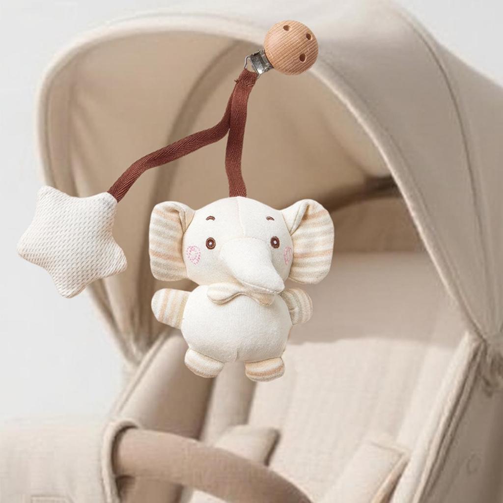 Organic Cotton Rattles, Baby Colored Cotton Soothing Bed Hangings, Plush Doll Toys,
