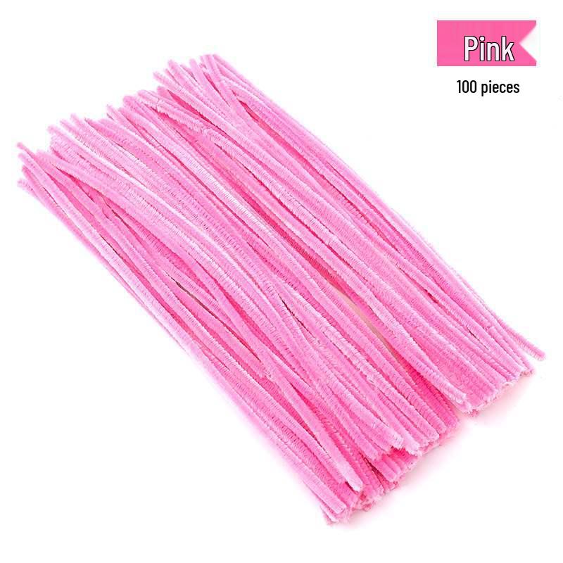 Encrypted Pipe Cleaners: Dense, Thickened 8mm White Strips with Mixed Colors for Handmade DIY Bouquets
