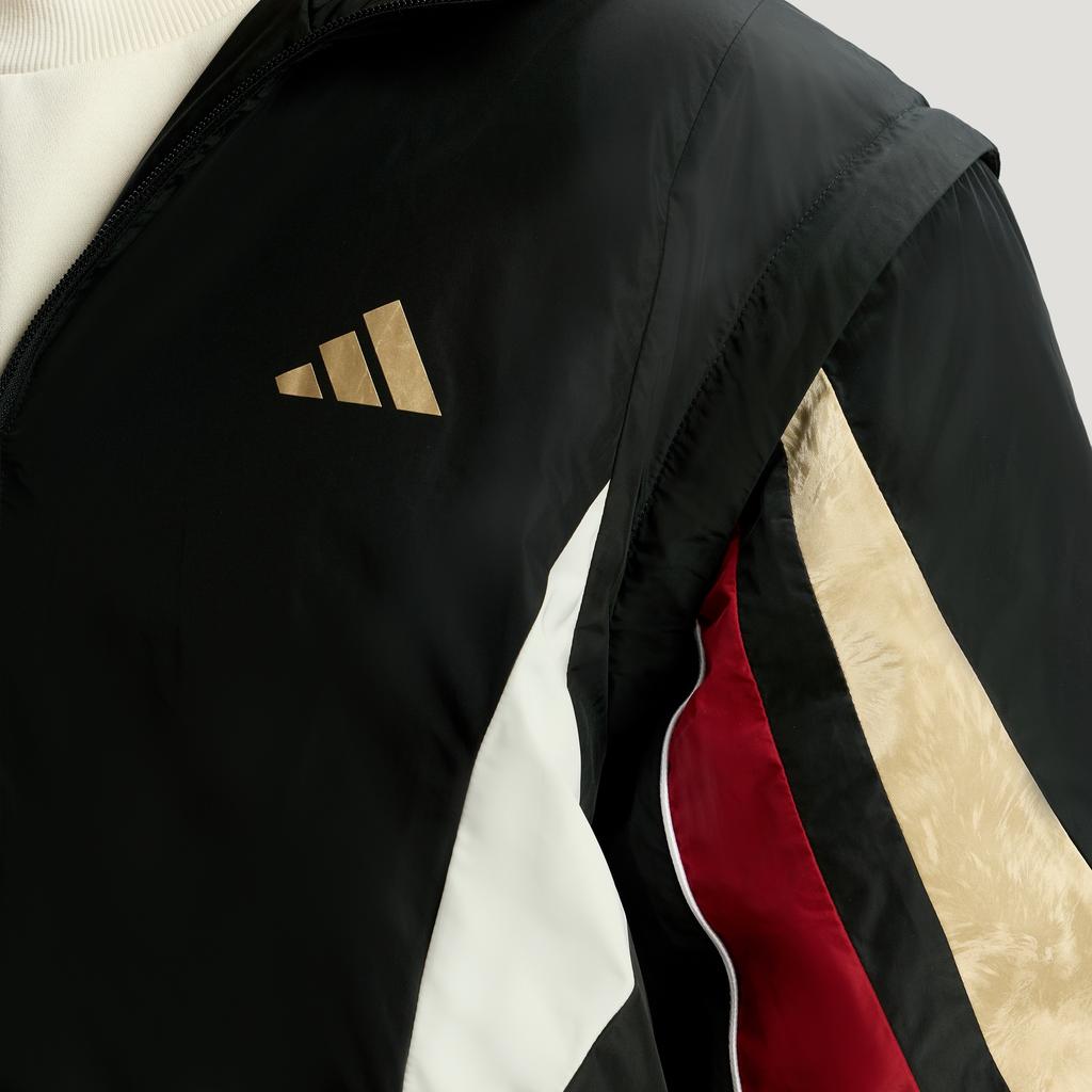 Adidas Basketball FW25 Year Of The Horse Limited CNY New Year Removable Comfortable Loose Sports Hooded Long Sleeve Cotton Jacket Men jackets KS3171