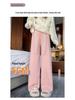 Damen Strickhose mit weitem Bein und Spitzenbund - Hochtailliert, schlankmachend und lässig für Herbst/Winter 2025.