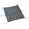 2 Seater Bench Cushion, Garden Chair Cushion with Back and Ties for Indoor and Outdoor Use, 98 X 100 Cm, Dark Grey