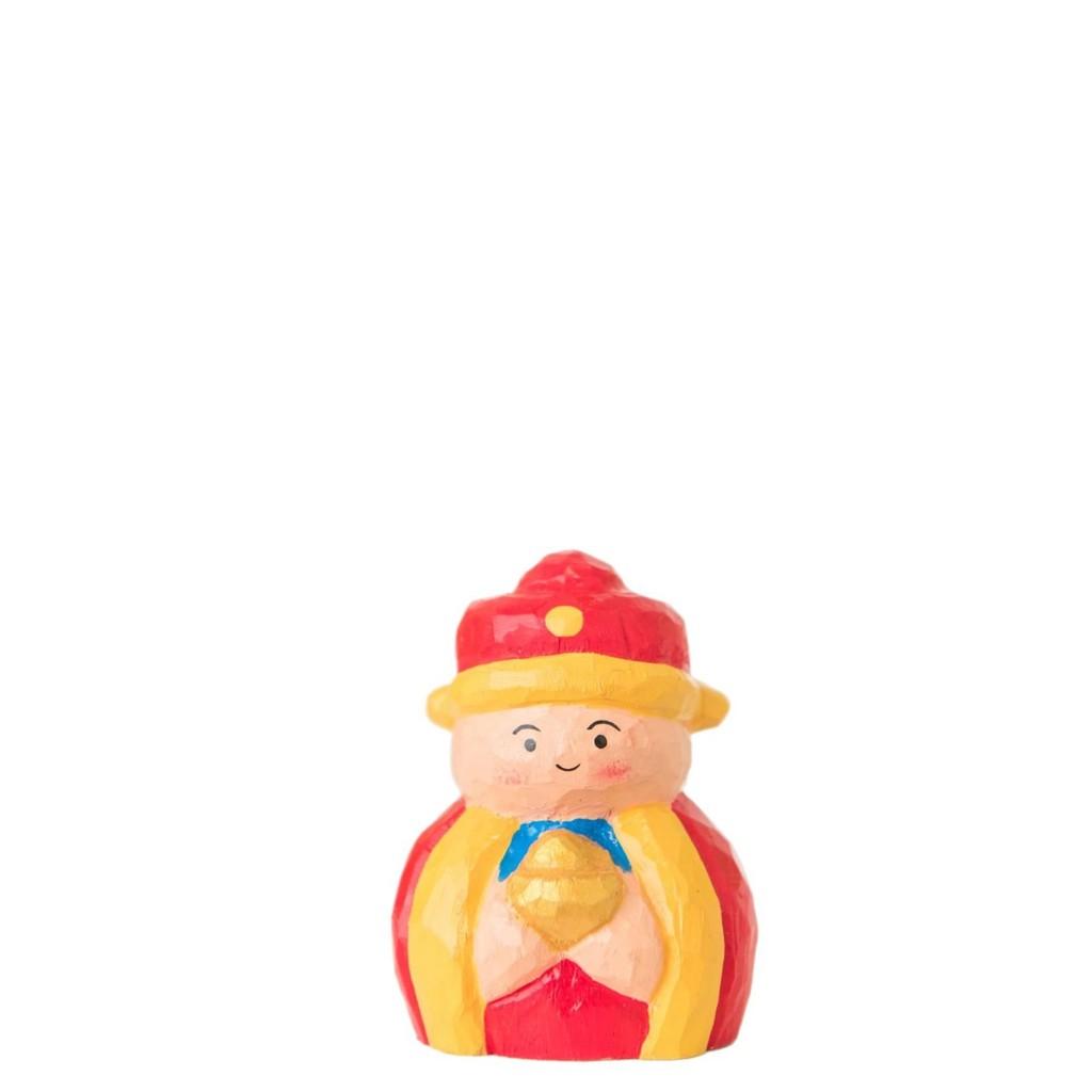 Wooden Carved God Of Wealth Figurine For Home Office Desk Decor Gift For Celebrations