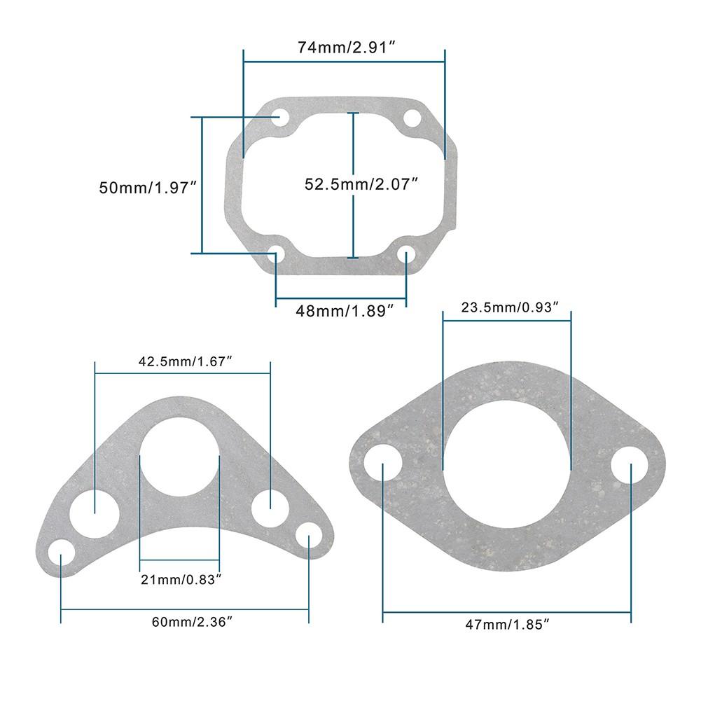 47mm Gaskets Kit 70cc Engine Gasket Cylinder Head Gaskets
