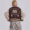 Y2K Gothic Vintage Harajuku Style Colorblock Zip-Up Knit Sweater Women Round Neck Long Sleeve Streetwear Top